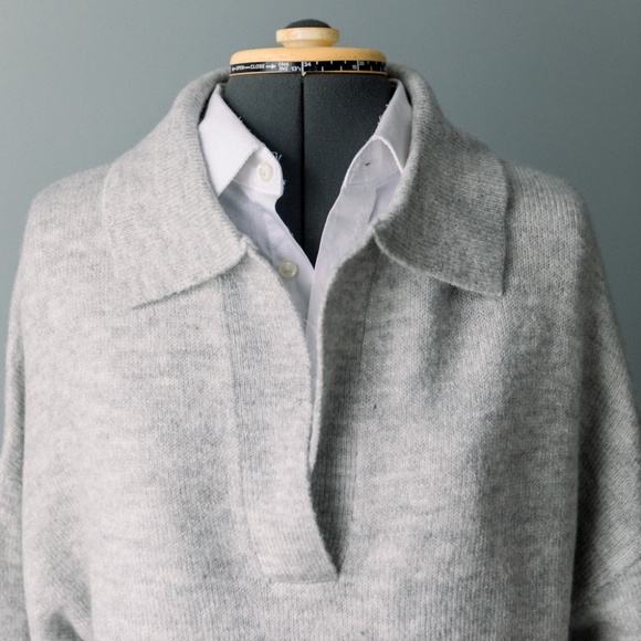 Sophie Rue Women's Drop Shoulder Collar Sweater XL - Picture 3 of 12